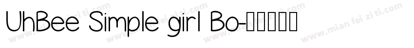 UhBee Simple girl Bo字体转换